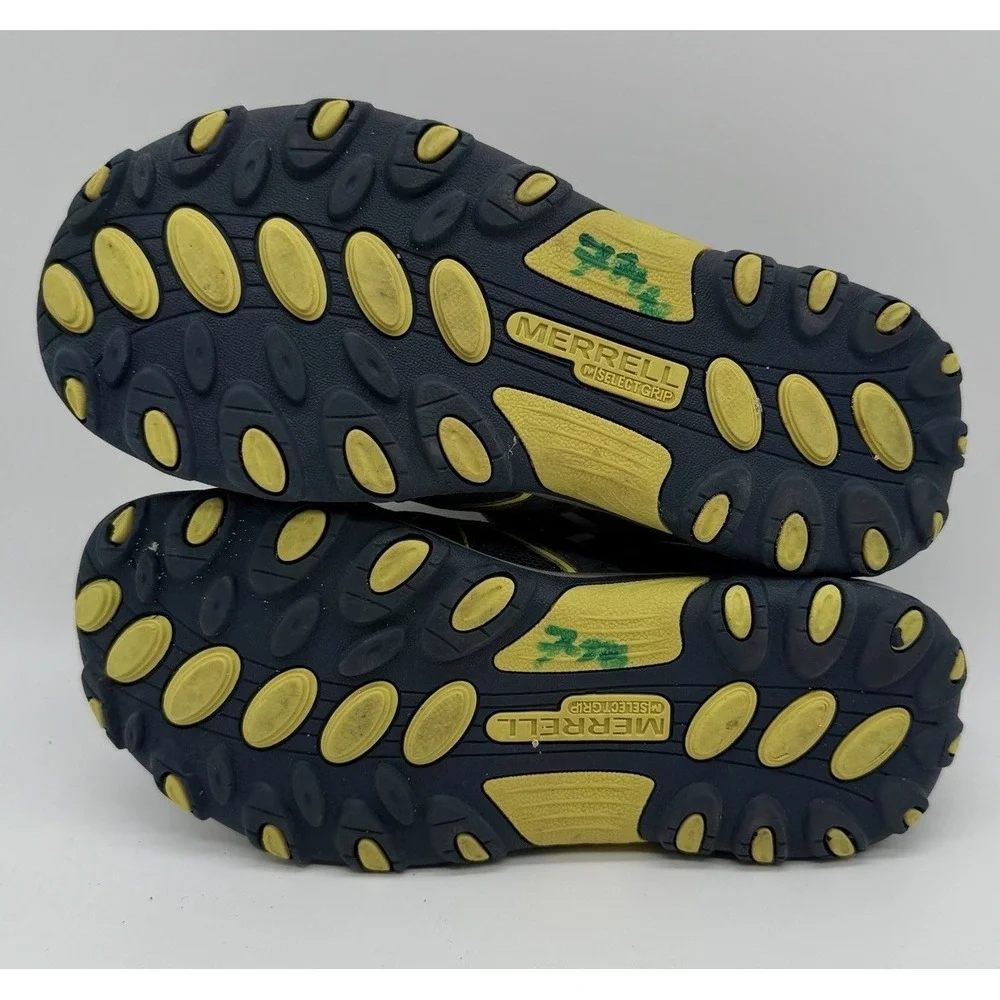 Merrell‎ Sandals Boys Sz 4 Blue Yellow Big Kid's Hydro H2O Hiker Shoes